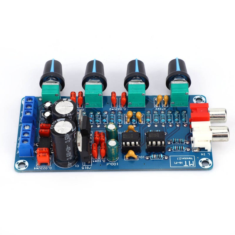 NE5532 Preamplifier Tone Board Dual Channel With Treble Mediant Bass Volume Control - 10X Preamp Operational Amplifier AC 12V-18V for Audio DIY - Image 2