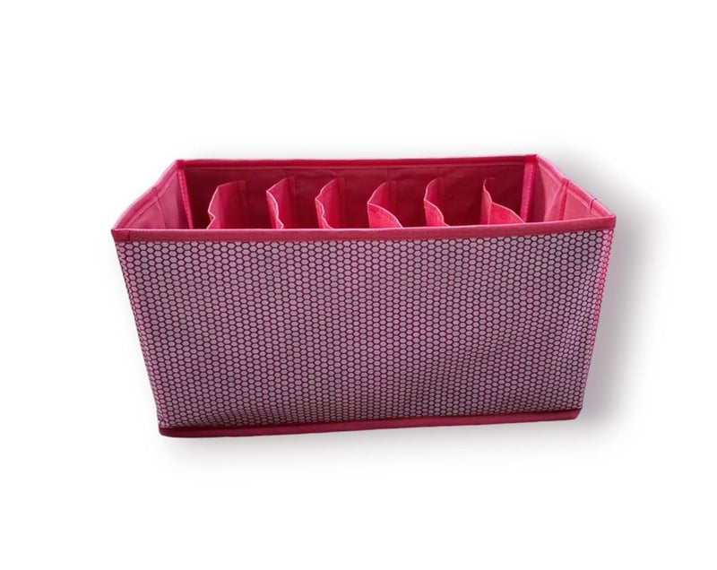 7 Grid Shirt Storage box Set of 3 Foldable Pink - Image 4