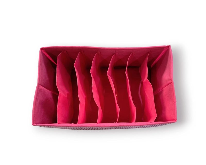 7 Grid Shirt Storage box Set of 3 Foldable Pink - Image 3