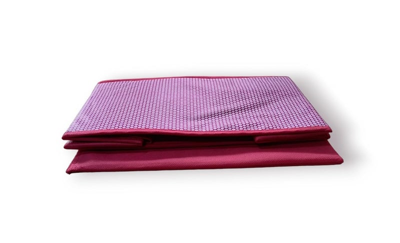 7 Grid Shirt Storage box Set of 3 Foldable Pink - Image 5