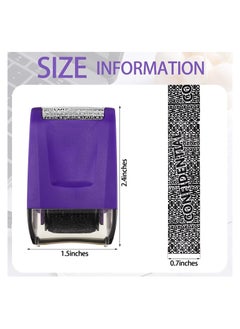 Generic 1 pcs Identity Theft Prevention Stamp Guard Your ID Stamp Roller Stamp Wide Rolling Security Stamp  - Image 2