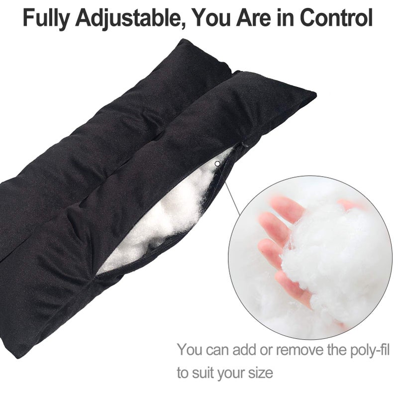 D. Cozy Mastectomy Pillow Post Heart Surgery Seatbelt Pillows Chemo Port Hysterectomy Recovery Post Op Super Soft for Breast Cancer Gifts Patients Women Black - Image 4