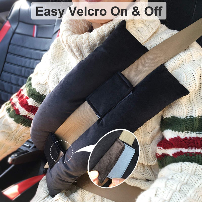 D. Cozy Mastectomy Pillow Post Heart Surgery Seatbelt Pillows Chemo Port Hysterectomy Recovery Post Op Super Soft for Breast Cancer Gifts Patients Women Black - Image 2