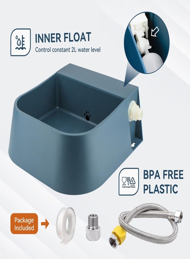 Billionchains Dog Automatic Water Bowl for 3/4” GHT Male Faucet, 2L Outdoor Auto Fill Water Dispenser with 5ft Water Hose - Image 2