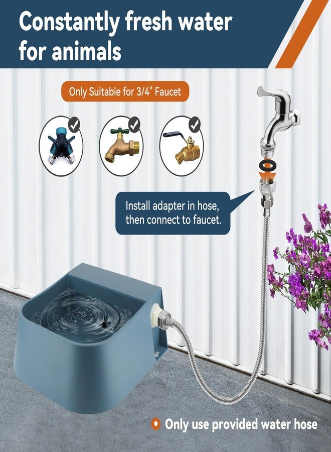 Billionchains Dog Automatic Water Bowl for 3/4” GHT Male Faucet, 2L Outdoor Auto Fill Water Dispenser with 5ft Water Hose - Image 3