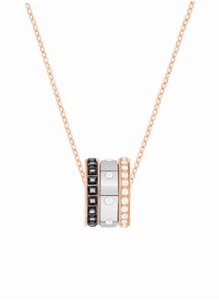 Generic Good Fortune Three Rings Further Stone Studded Pendant Necklace  - Image 1