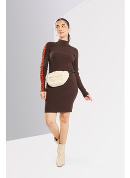 Women Textured Sweater Dress, Brown Combo - pzsku/Z0A41DC3686BF44FB1395Z/45/_/1740485589/94afa518-78fd-4a54-8bc5-4cc3c0071e0b