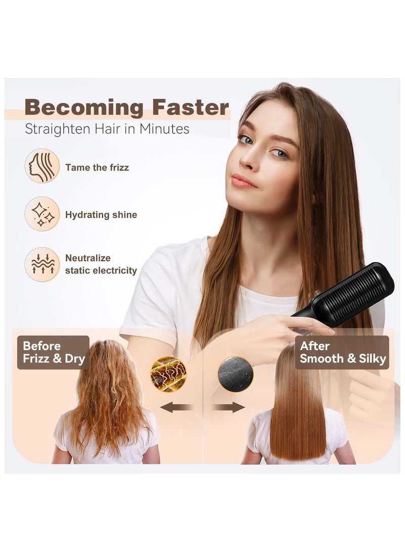 إي سي في في فرشاة فرد الشعر، مشط فرد الشعر الأيوني للنساء، مجموعة تسخين ودرجة حرارة سريعة لمدة 20 ثانية (80-230 درجة مئوية)، شاشة LED/مضادة للحروق، تصفيف الشعر في الصالون في المنزل - Image 2