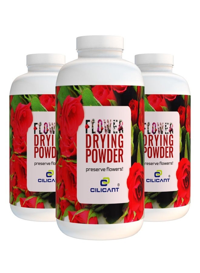 CILICAnT Silica Gel Powder for Flower Drying,DIY Dry Flowers, Potpourri, Art & Craft, Resin Art, Home Decor with indicating Silica Gel, 950ml (Pack of 3) Weight 600 Gm/Bottle Reheatable Reusable - Image 1