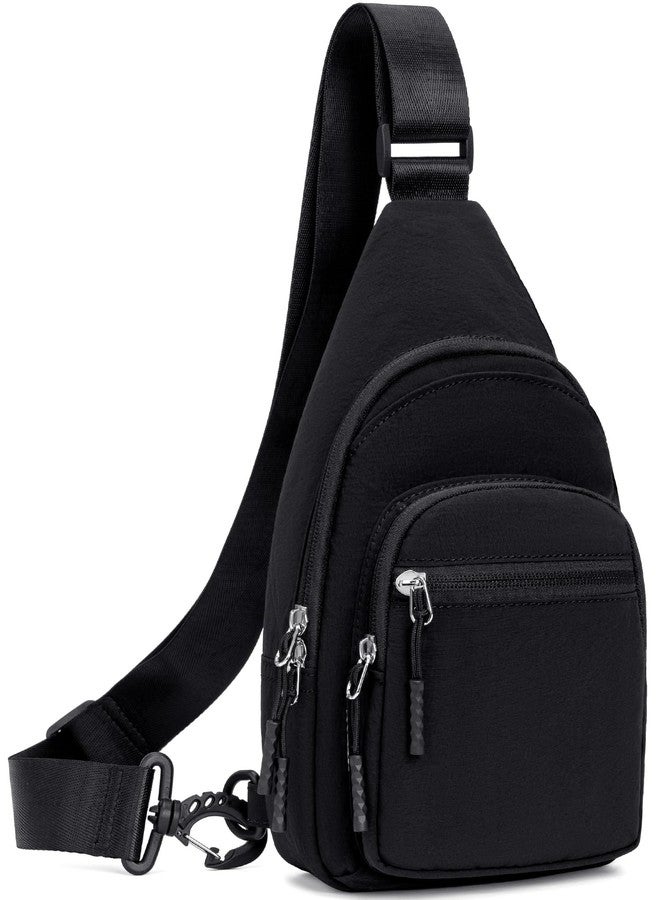nuoku Sling Bag for Women Crossbody Chest Purse Small and Lightweight for Travel, Shopping, Casual -Black - Image 1