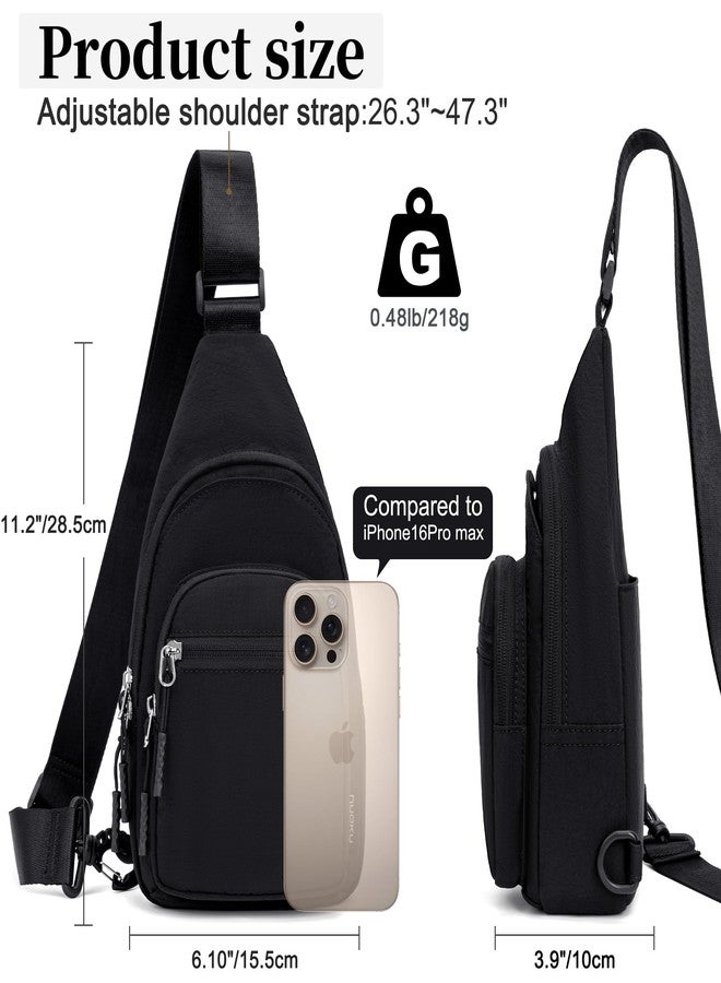 nuoku Sling Bag for Women Crossbody Chest Purse Small and Lightweight for Travel, Shopping, Casual -Black - Image 4