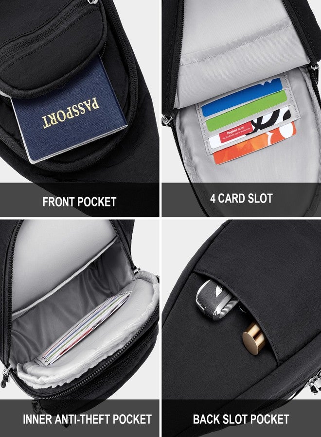 nuoku Sling Bag for Women Crossbody Chest Purse Small and Lightweight for Travel, Shopping, Casual -Black - Image 3