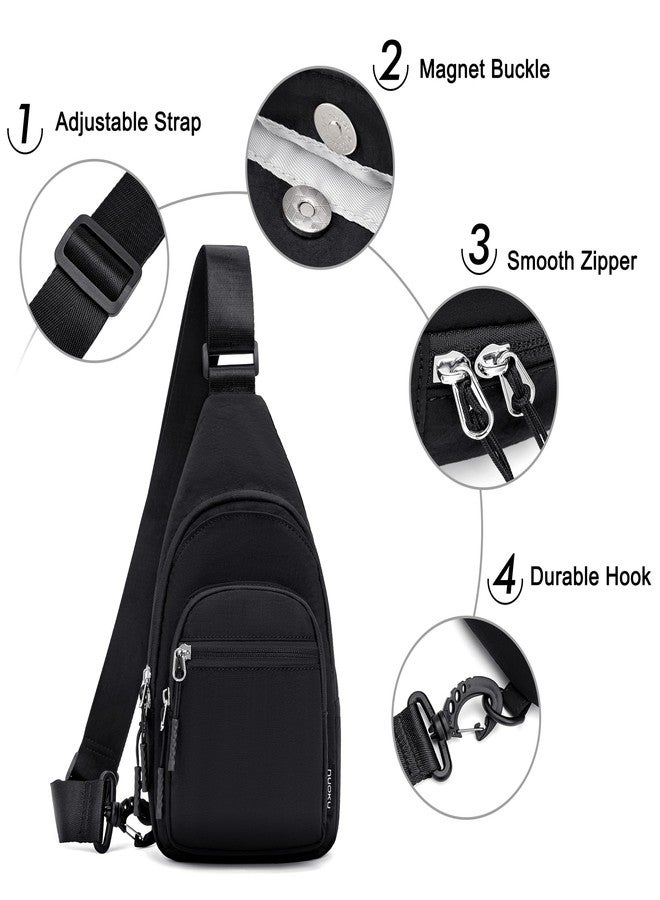 nuoku Sling Bag for Women Crossbody Chest Purse Small and Lightweight for Travel, Shopping, Casual -Black - Image 5