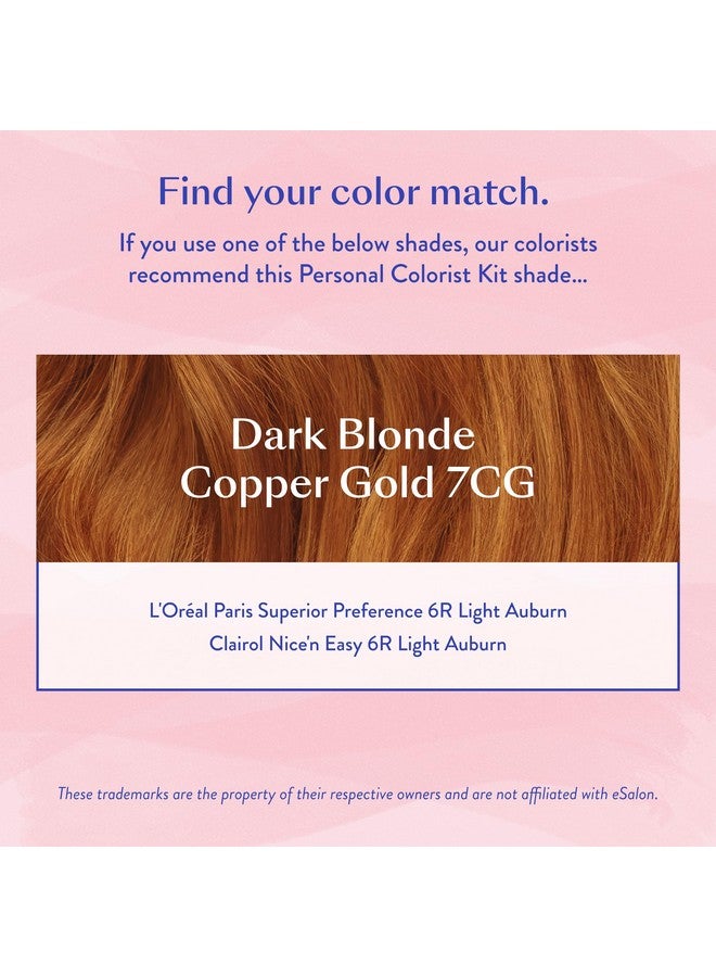 esalon Permanent Hair Color & Hair Dye Complete Kit Dark Blonde Copper Gold Personal Colorist Kit For Up To 100% Gray Coverage For All Hair Types Professionalgrade Ammoniafree Hair Dye - Image 5
