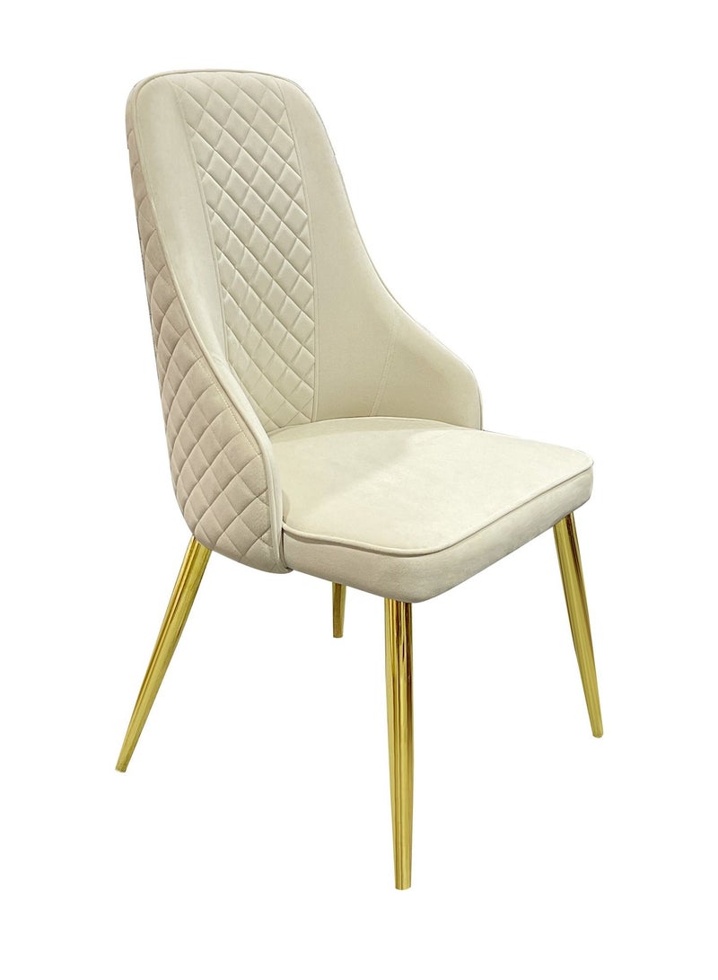 MAPLE HOME DECORATION Maple Home Dining Chairs Velvet Cushion Seat, Stainless Steel Golden Legs Dining Room Chair  - Image 1