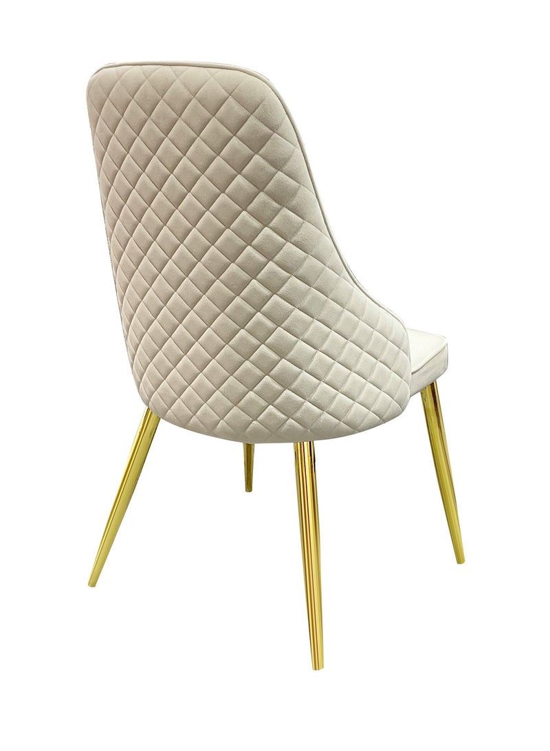 MAPLE HOME DECORATION Maple Home Dining Chairs Velvet Cushion Seat, Stainless Steel Golden Legs Dining Room Chair  - Image 3