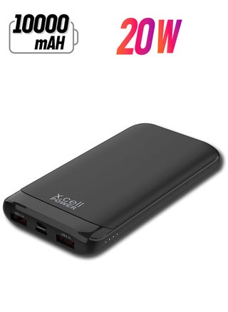 Xcell Power Bank 10000mAh: High-Speed Charging, 20W Output, 50% Charge in 30 Minutes* - Type-C, Micro and USB Inputs. Compatible with Apple, Samsung & More-Black - pzsku/Z0A421E85791F554CFA34Z/45/_/1740034188/640ab3c9-cc25-4a70-905a-ff3036cd14e2