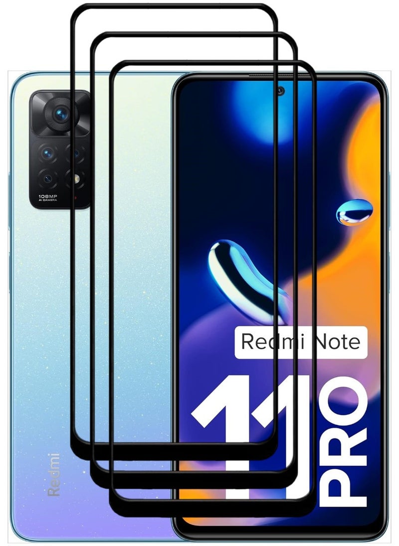 ACLIX 3 Pieces Antistatic ESD Dustproof Premium Quality High Definition Tempered Glass Screen Protector Designed For Xiaomi Redmi Note 11 Pro - Image 1