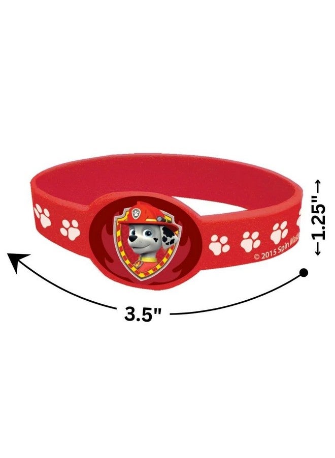 Unique Assorted Colors Paw Patrol Stretchy Bracelets - 3.50" x 1.25" (Pack Of 4) Kids Bracelets - Durable Vinyl & Fun Party Favors & Gifts For Kids, Great For Themed Parties & Events - Image 2