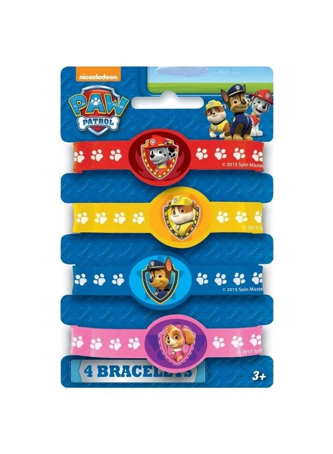Unique Assorted Colors Paw Patrol Stretchy Bracelets - 3.50" x 1.25" (Pack Of 4) Kids Bracelets - Durable Vinyl & Fun Party Favors & Gifts For Kids, Great For Themed Parties & Events - Image 3