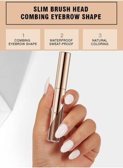 LANGMANNI Waterproof 24 Hours Eyebrow Gel 01, Can Be Applied Directly Onto The Brow Hairs As Well As The Skin, Blended For a Natural-Looking Finish, Suitable For Sparse or Light-Colored Eyebrows  - Image 2