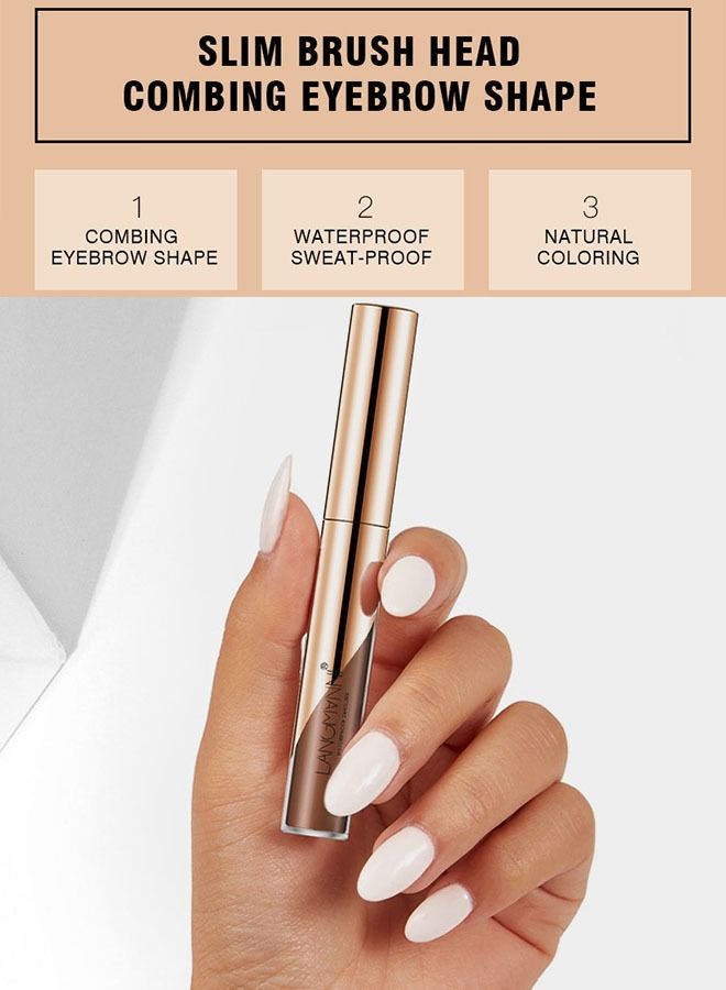 LANGMANNI Waterproof 24 Hours Eyebrow Gel 01, Can Be Applied Directly Onto The Brow Hairs As Well As The Skin, Blended For a Natural-Looking Finish, Suitable For Sparse or Light-Colored Eyebrows - Image 2