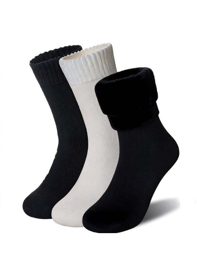 Women Thermal Socks, Cold Weather Insulated Sock Warm Winter Soft Thermal Socks, Winter Socks for Women Gifts Heated Socks Ski Winter Thermal Hiking Thick Snow Sock 3 Pairs