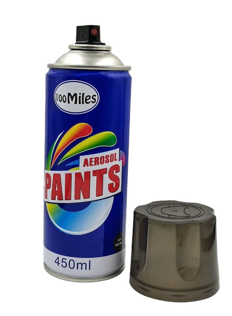 100Miles 3 pcs Spray Paint Bottle Aerosol Paints Mat Black 450ml  - 100 Miles - Image 3
