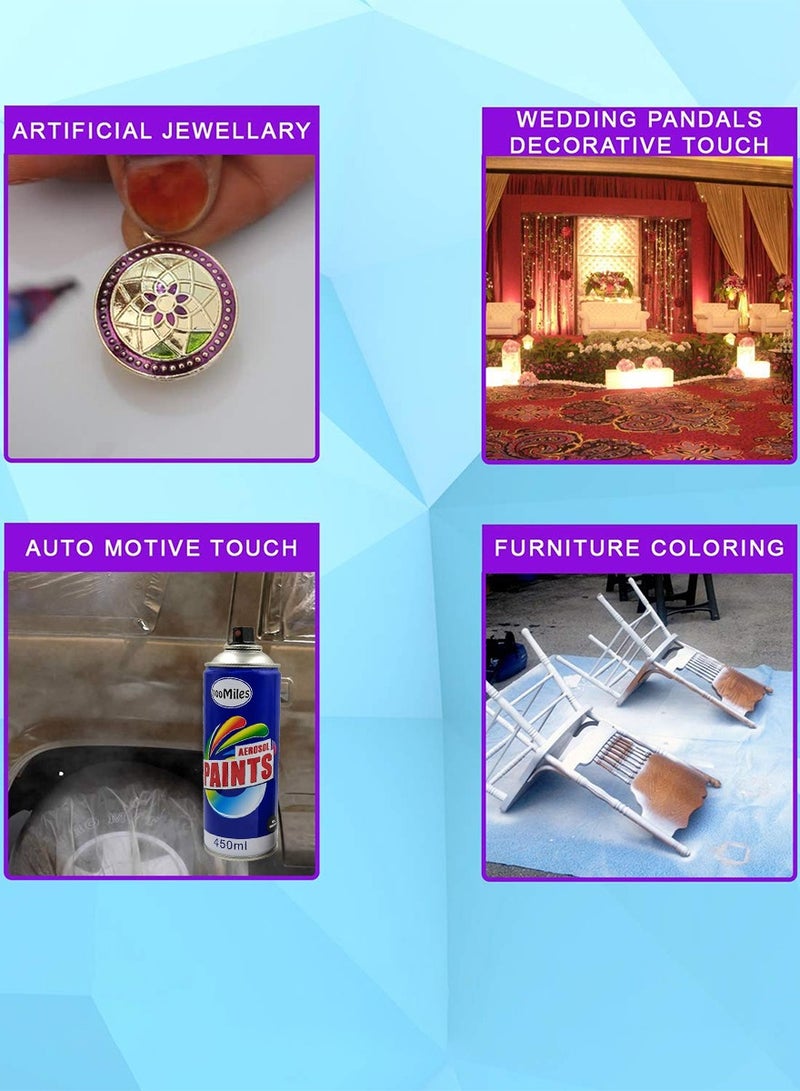 100Miles 3 pcs Spray Paint Bottle Aerosol Paints Mat Black 450ml  - 100 Miles - Image 5