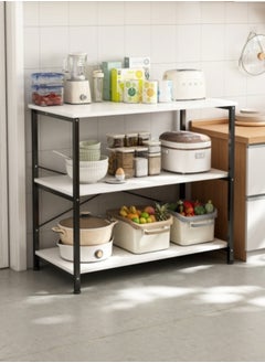 Shofenkei Durable White 3-Tier Kitchen Storage Rack, Multi-tier Rack, Organizer Rack for Kitchen, Living room, Bedroom. 80*36*83  - Image 5