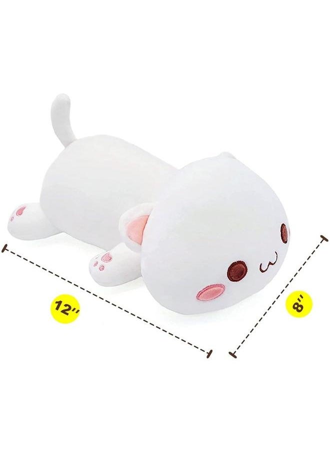 Cute Kitten Stuffed Animal Plush Toy (White, 12 inches)  - Image 3