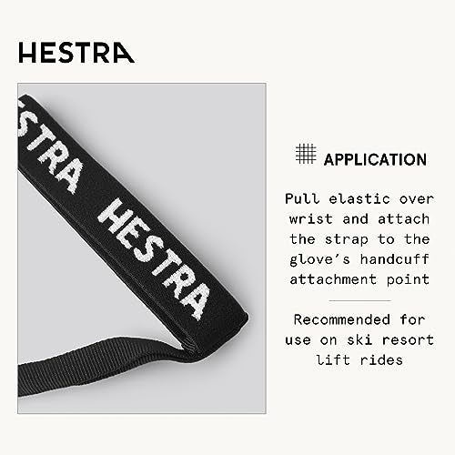 Hestra Men's Elastic Wrist Handcuff Leashes for Skiing & Snowboarding, Adjustable Glove Strap Accessories, Fits Narrow Sizes 8-11 (100/17 mm) - Image 2