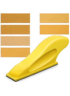 Micro Sander Kit 3.5x1 Inch Mini for Small Projects, Detail Handle Sanding Tools, 120 Sheets Sandpaper Wood P80, P120, P180, P240, P400, P600 DIY Handicrafts Polishing