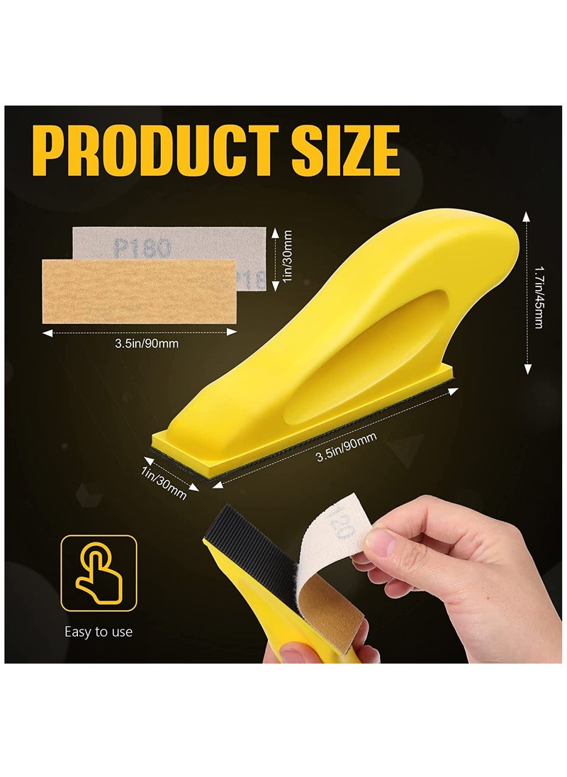 KASTWAVE - Micro Sander Kit 3.5x1 Inch Mini for Small Projects, Detail Handle Sanding Tools, 120 Sheets Sandpaper Wood P80, P120, P180, P240, P400, P600 DIY Handicrafts Polishing - Image 1