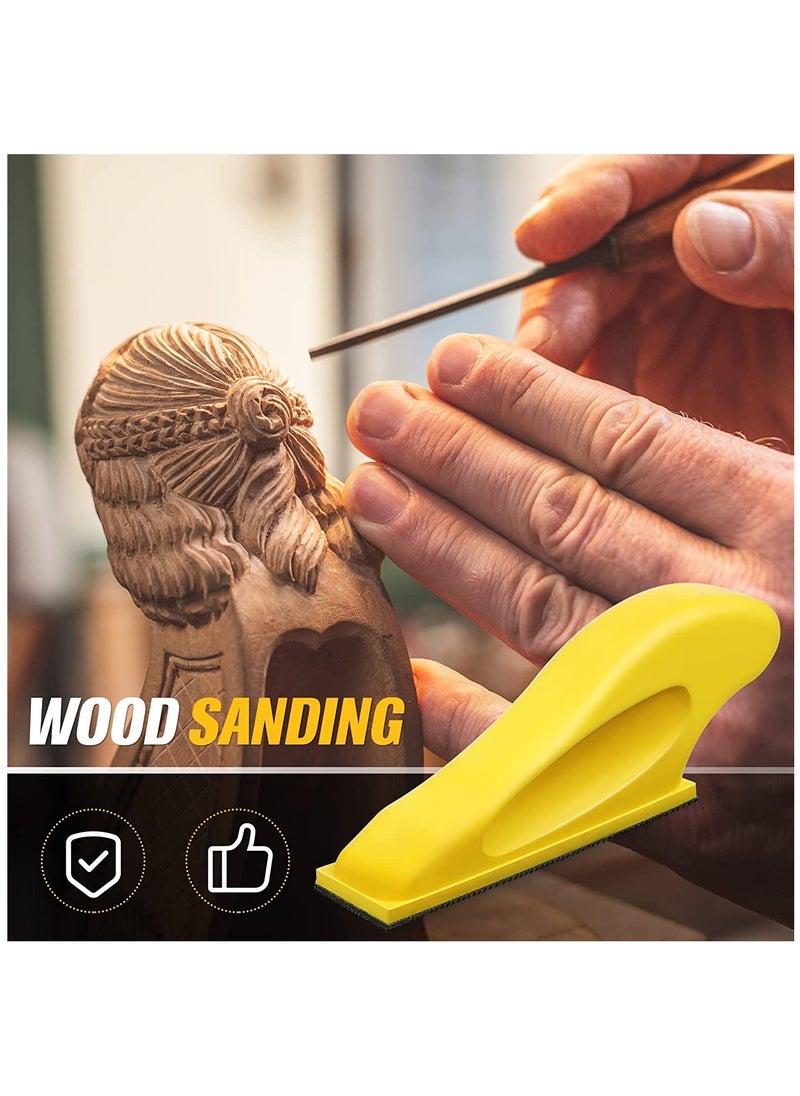 KASTWAVE - Micro Sander Kit 3.5x1 Inch Mini for Small Projects, Detail Handle Sanding Tools, 120 Sheets Sandpaper Wood P80, P120, P180, P240, P400, P600 DIY Handicrafts Polishing - Image 1
