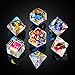 UDIXI Prism Glass RPG Dice Set 7PCS Rainbow Glass DND Dice Set with Gift Box for DD Tabletop Games - Image 2