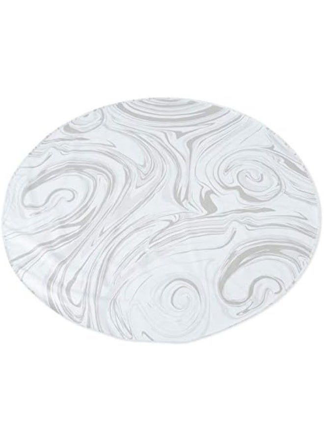 BooginHead BooginHead SplatMat 52" Extra Large Waterproof Floor Mat for Under High Chair, Marble Swirl  - Image 2
