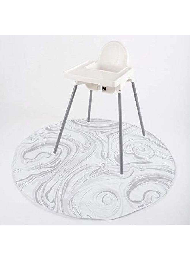 BooginHead BooginHead SplatMat 52" Extra Large Waterproof Floor Mat for Under High Chair, Marble Swirl  - Image 4
