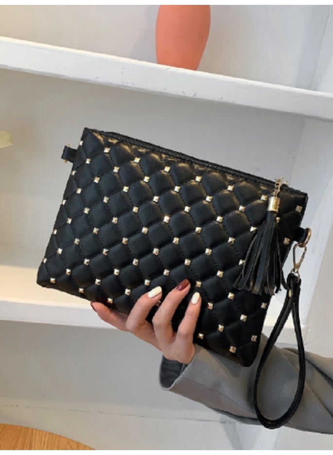 Shein Studded Decor Quilted Clutch Bag - Image 4