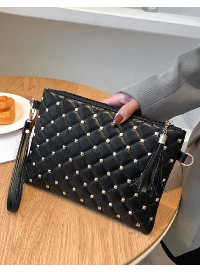 Shein Studded Decor Quilted Clutch Bag - Image 1