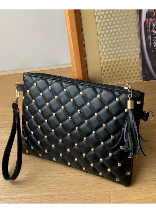 Shein Studded Decor Quilted Clutch Bag - Image 2