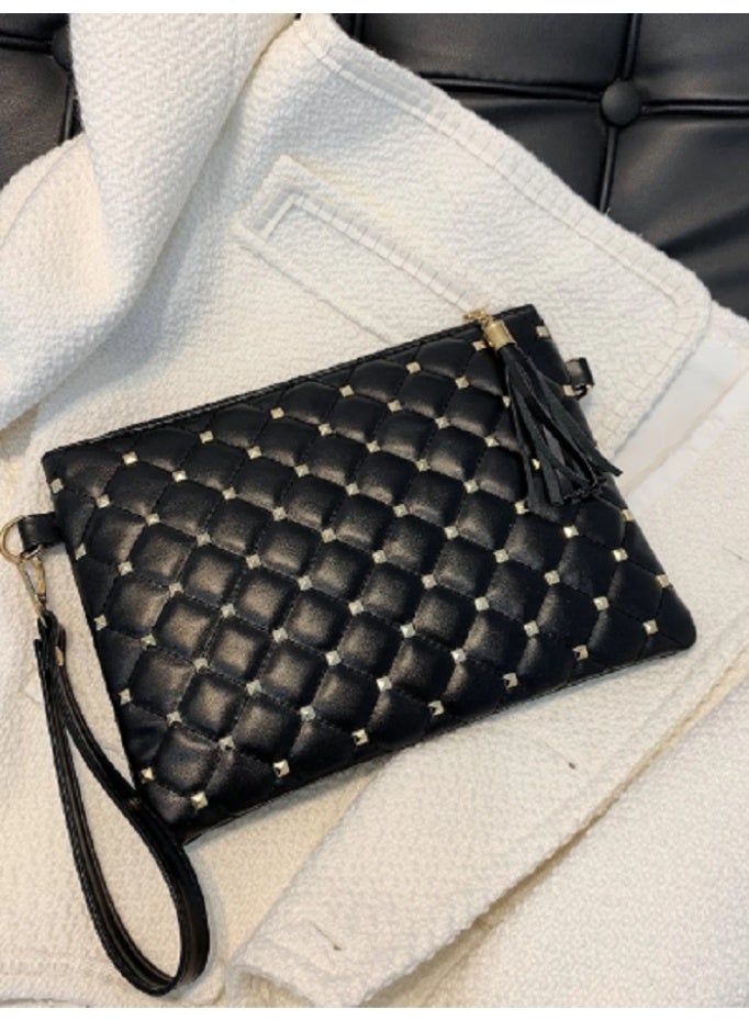 Shein Studded Decor Quilted Clutch Bag - Image 3
