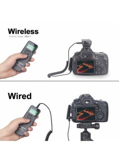 AODELAN WTR2 Wireless Shutter Release Timer Remote Control for Nikon Z6, Z7, Coolpix P1000, D850, D810, D700, D4, D5, D4s, D3100, D5000, D7200, D600, D610, D750, D3200, D3300; Replace MC-DC2, MC-36  - Image 2