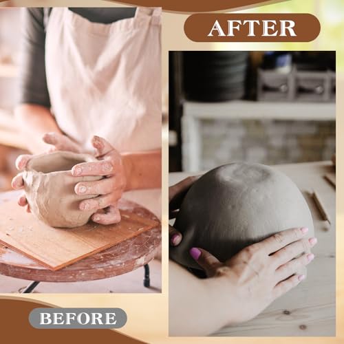 Doublefill 4 Pack Pottery Molds Plaster Molds Wood Pottery Tools with Handle for Ceramic Top Forms DIY Bowls Plate Dish Slump Press Art Making (Hemispherical,4.5'' 6.5'' Thickness 2.5'') - Image 5