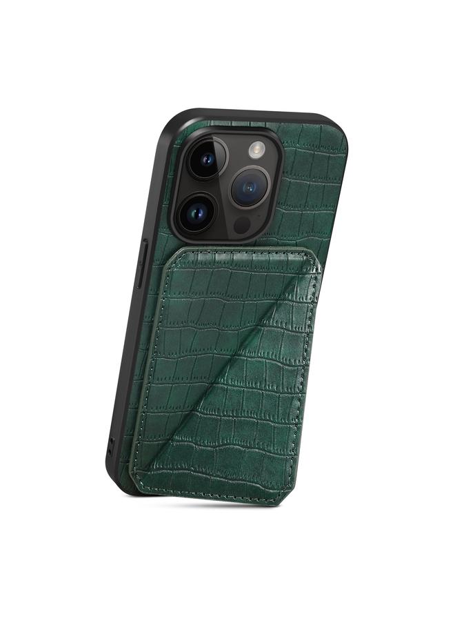 Zaboon Case For iPhone 11 Pro Max Imitation Crocodile Leather Back Phone Case with Holder - Image 2