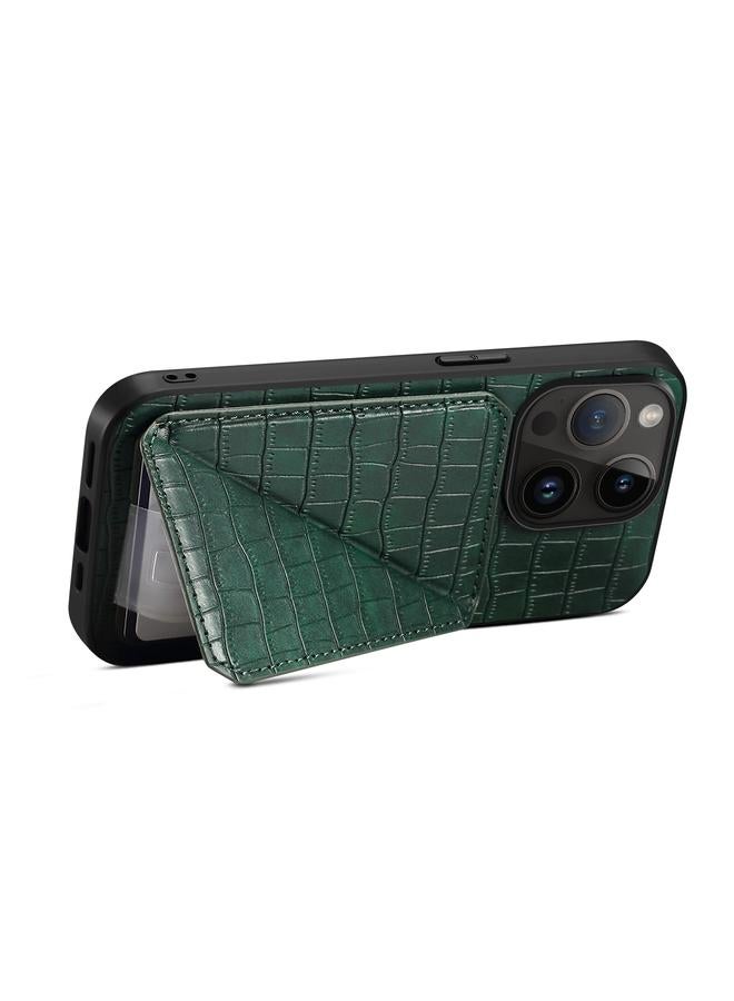 Zaboon Case For iPhone 11 Pro Max Imitation Crocodile Leather Back Phone Case with Holder - Image 5