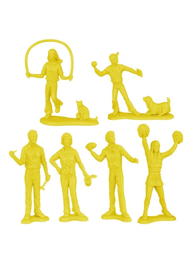 Tim Mee Toy Tim Mee People Play Figures - Yellow, Red, & Blue 18pc Playset - Made in USA - Image 4