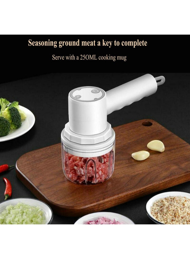 Wireless portable electric meat grinder, garlic crusher, garlic puree maker, multi-functional meat grinder, garlic paste maker, double-rod egg beater - Image 2