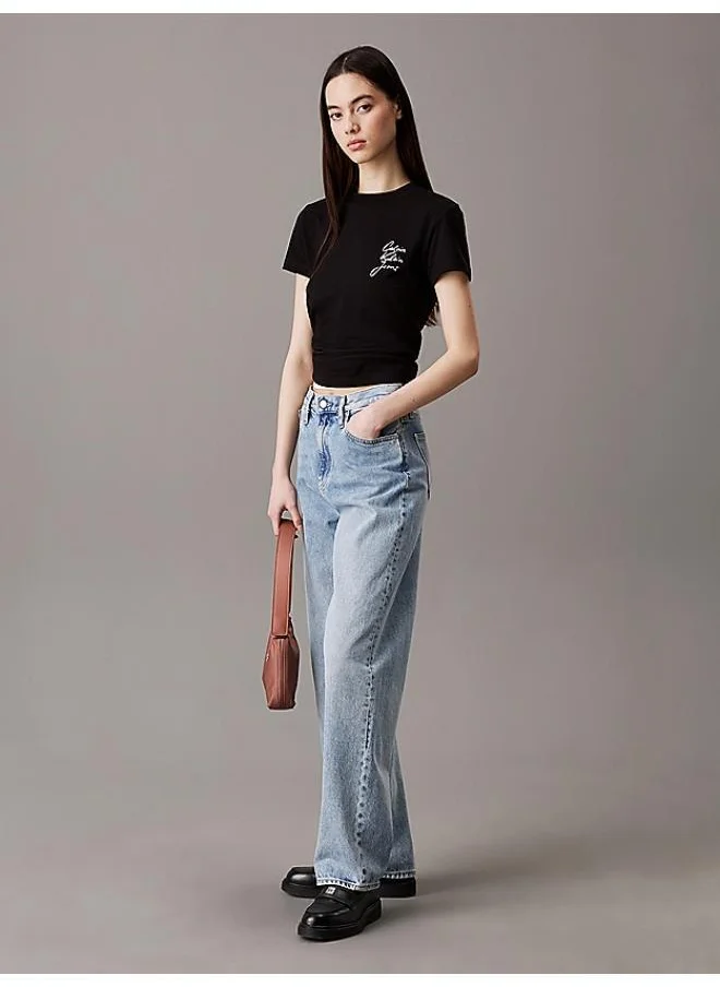 Calvin Klein Jeans Logo Detail Knitted T-Shirt