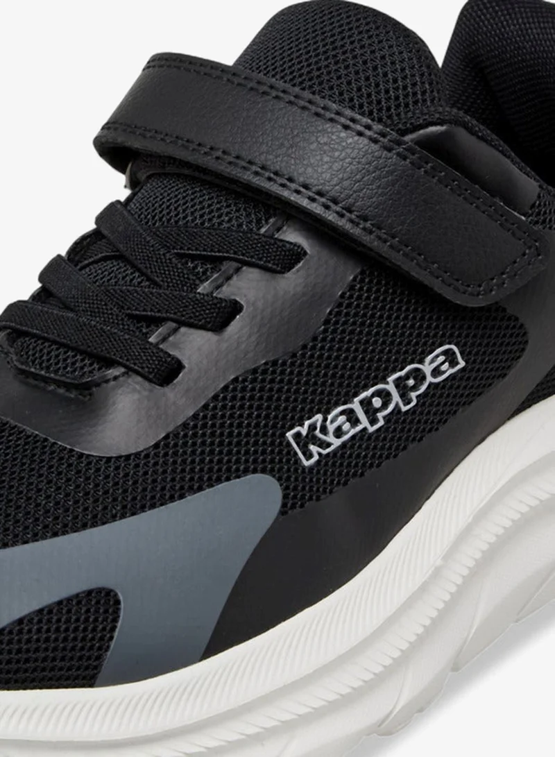 Kappa Boys' Panelled Sports Shoes with Hook and Loop Closure